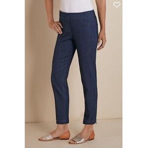 SOFT SURROUNDINGS Super Stretch Ankle Pants in Denim M